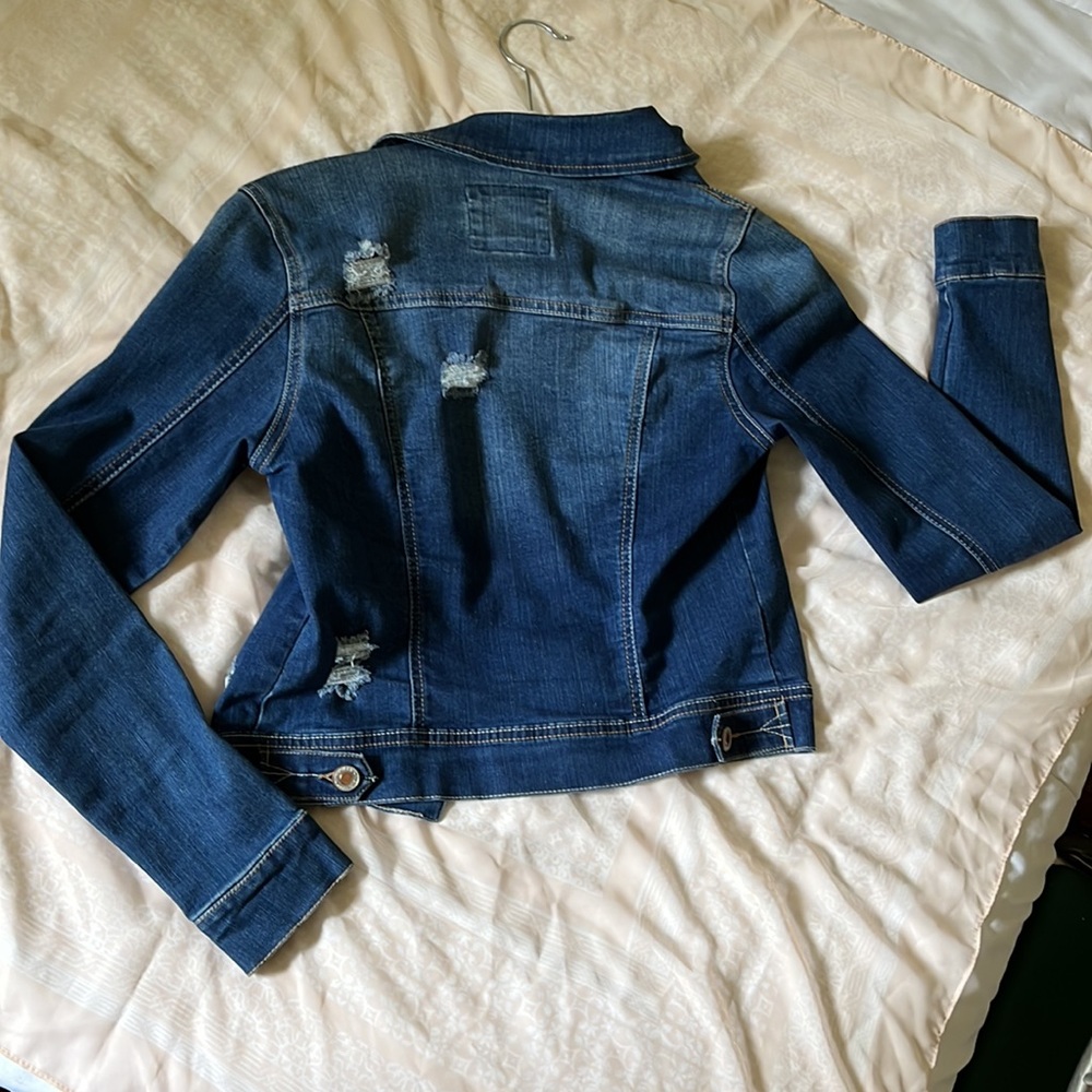 cropped jean jacket - Picture 3 of 4